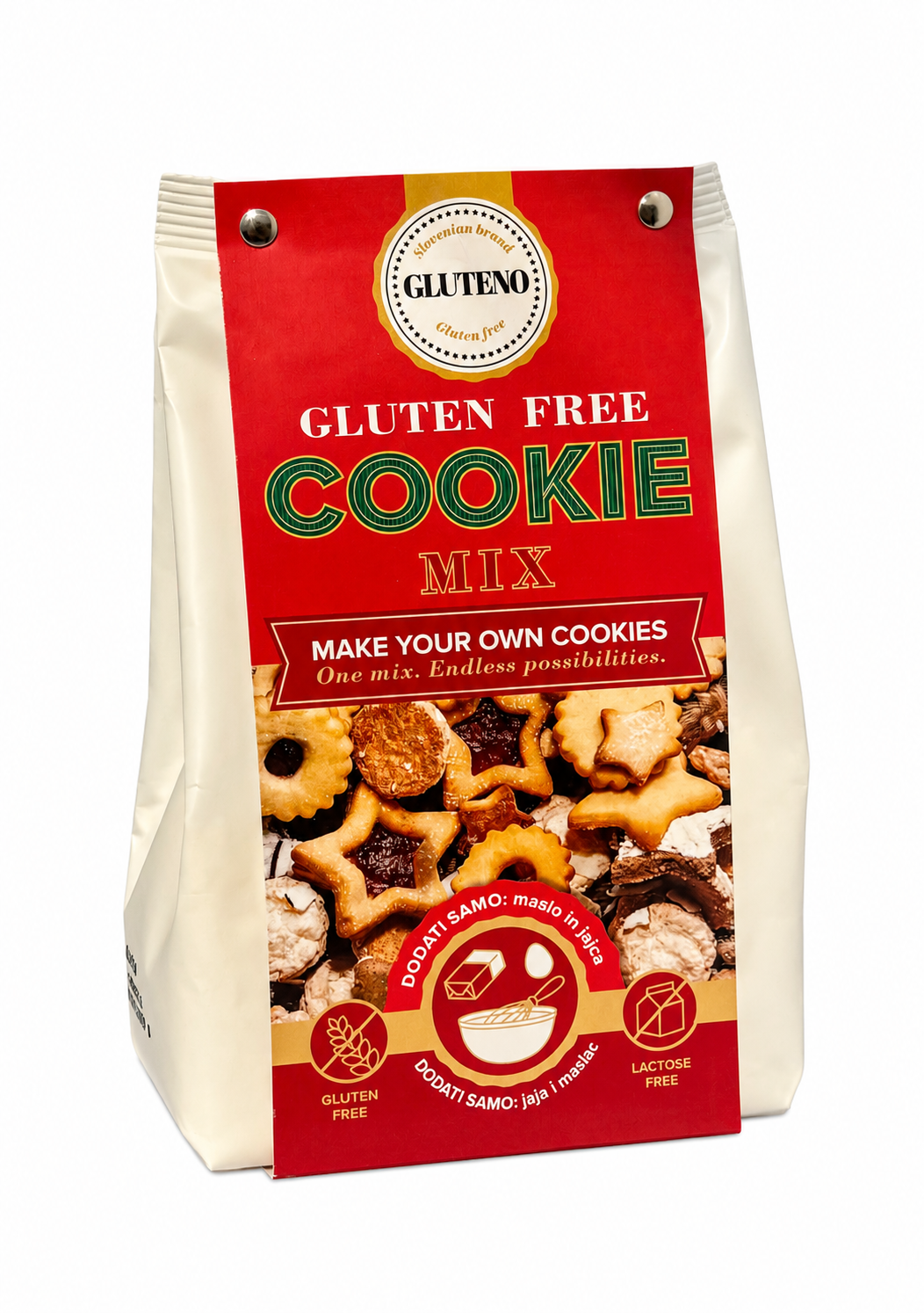 COOKIE MIX - mešanica za pripravo piškotov brez glutena in laktoze